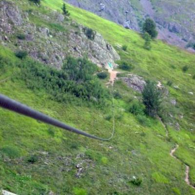 La tyrolienne de la via de Comborsière (St Sorlin d' Arves)