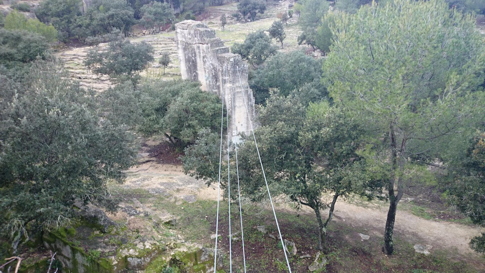 Via ferrata de la carrière à Boisseron (vue du parking)