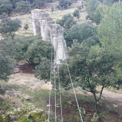 Via ferrata de la carrière à Boisseron (vue du parking)