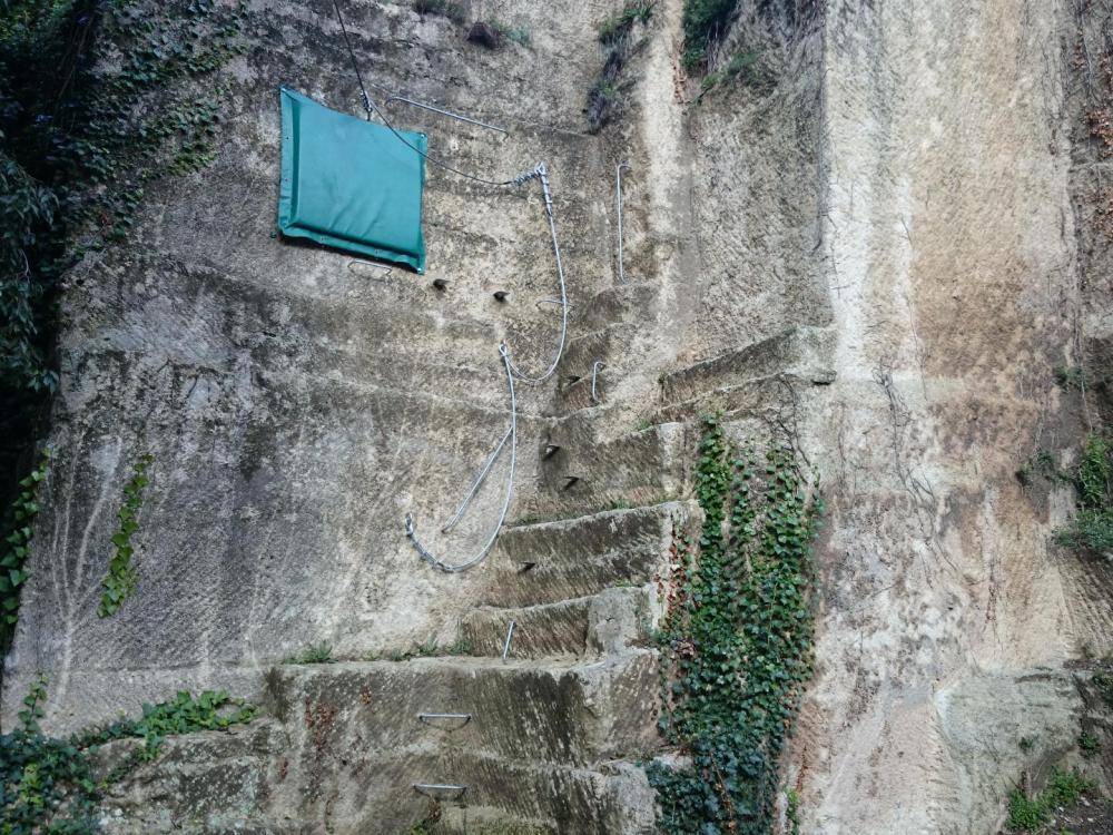 Sortie finale du parcours de la via ferrata de Boisseron