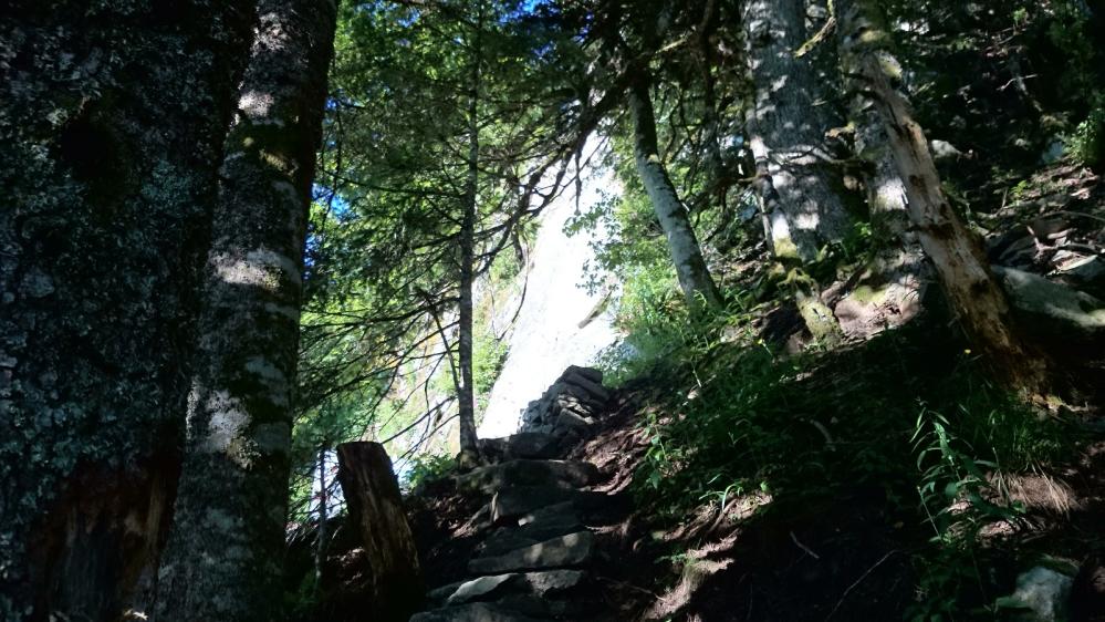 Le chemin d' accès à la via ferrata du Capucin