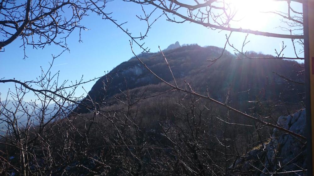 la pointe de l' aiguille du Chat emerge !