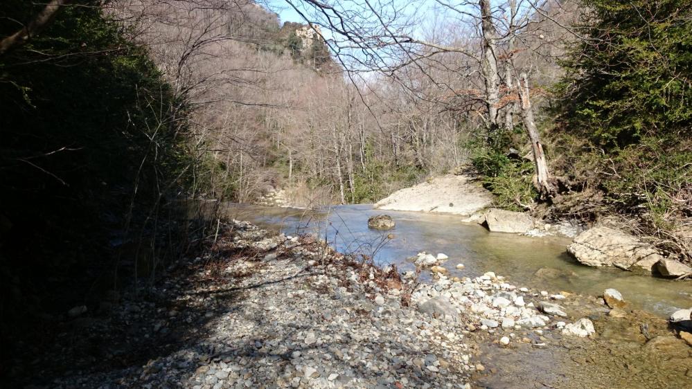 Retour au calme après la cascade des Mathieux