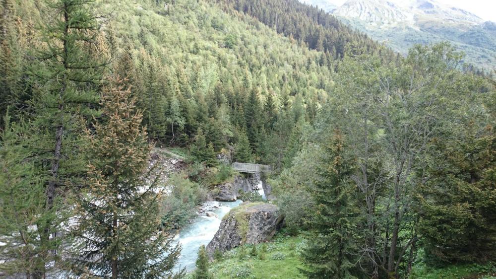 Arrivée au pont du diable  près de Pralognan