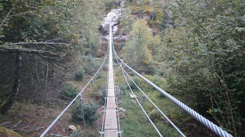 La grande passerelle sur l' Ance à Prabouré