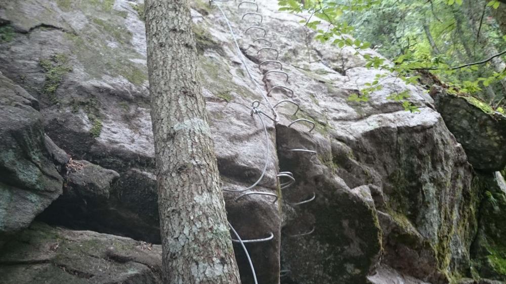 Passage en variante assez difficile à droite