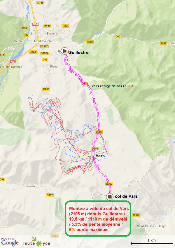 Montée a velo du col de vars depuis Guillestre