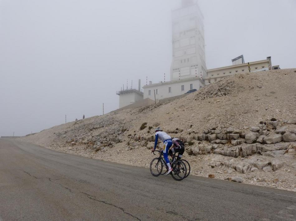 dernière montée juste avant le virage aen haut du ventoux