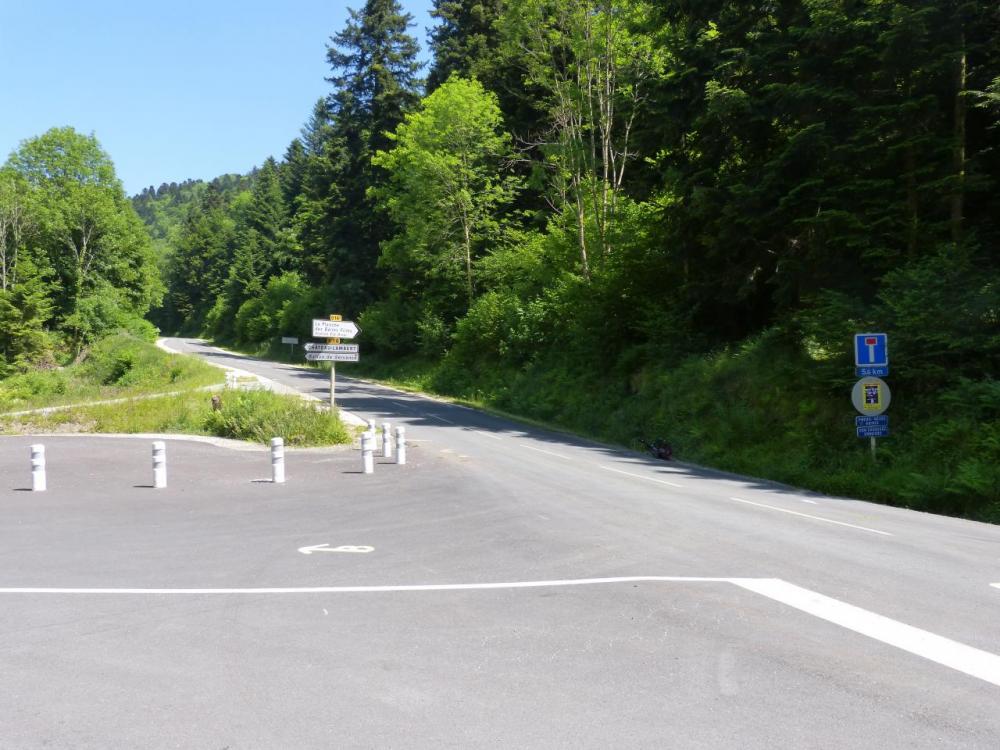 le début de la montée de la Planche des Belles Filles