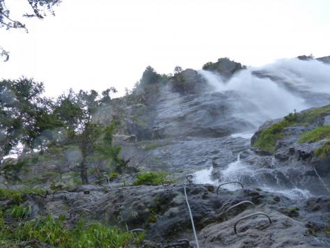 le départ de la via ferrata de la cascade (la Fare - Vaujany)