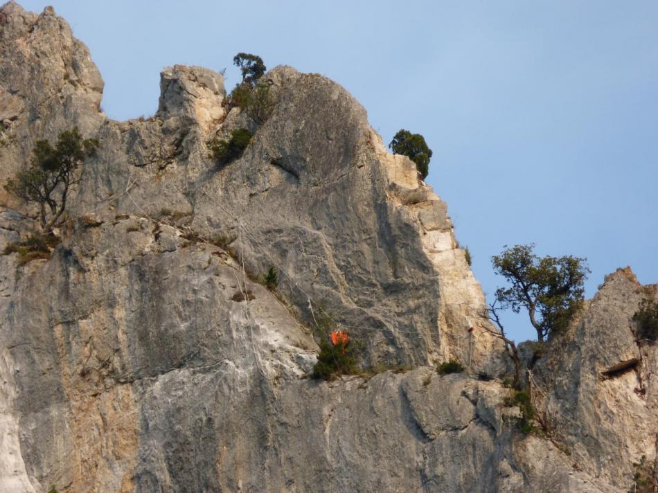 future via ferrata de Buis les Baronies en construction