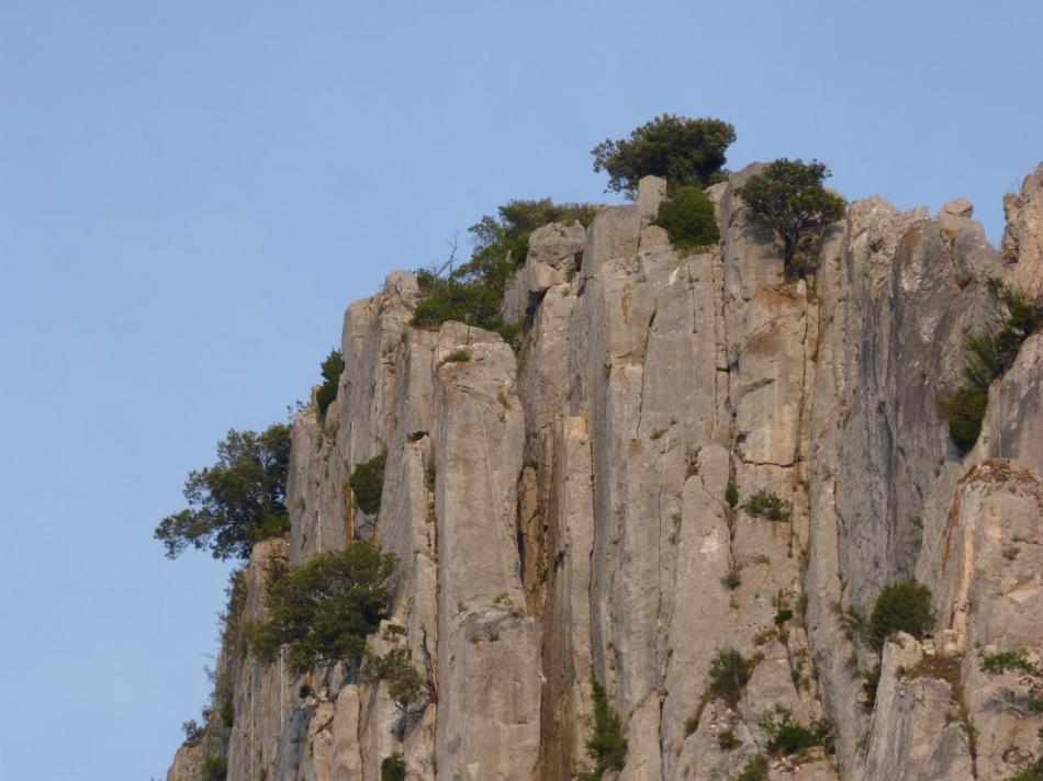 rocher St Julien, future via ferrata de Buis les Baronies, belles verticales !