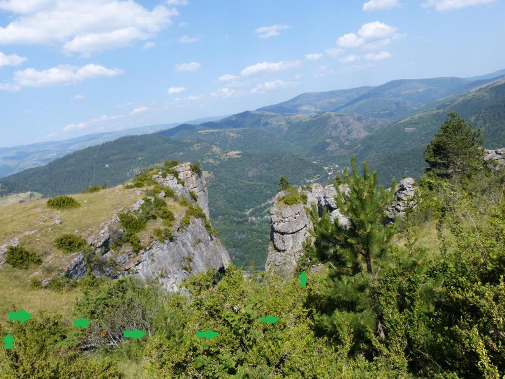 le départ de la via ferrata de Florac