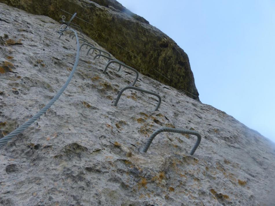 la remontée du pilier après la grande passerelle