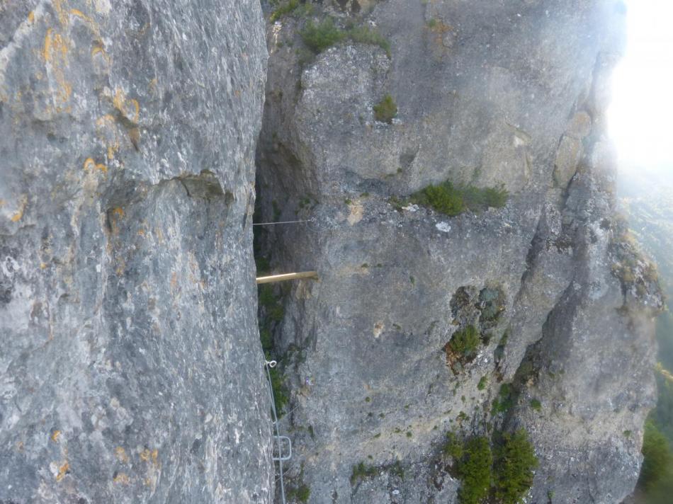 franchissement du canyon du Rochefort par le bas