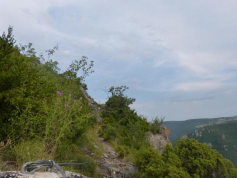 en haut du mur vertical (via du Boffi)