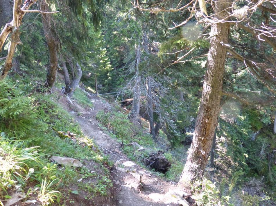 le départ de la via de Val Fréjus