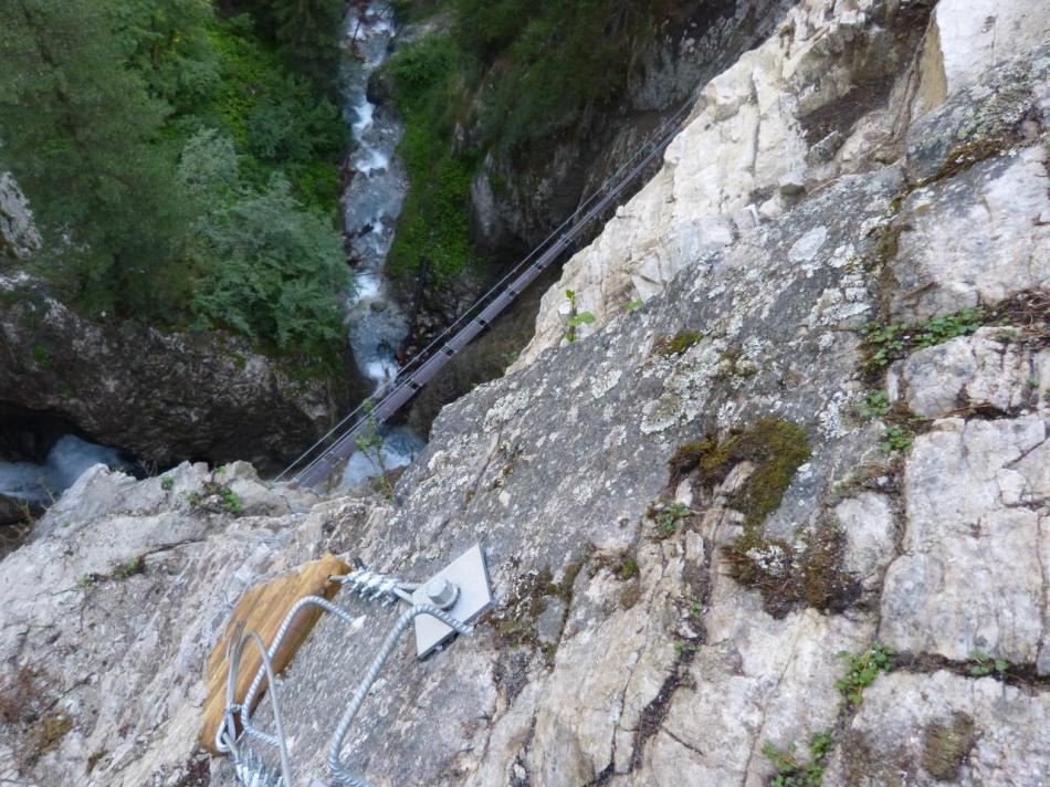 passerelle,échelle vues du haut - via de Val Fréjus