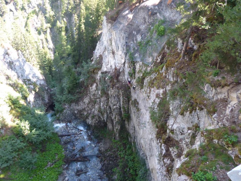 Dans la traversée latérale - via de Val Fréjus