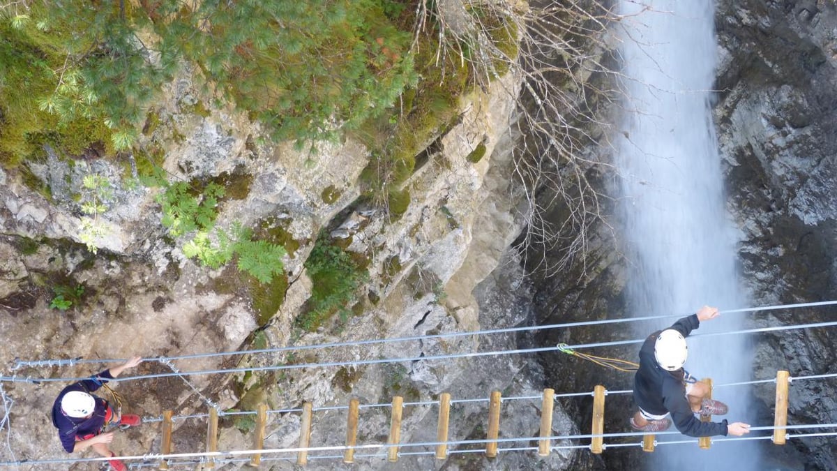 via ferrata du grand vallon à Val Fréjus ... beau passage !