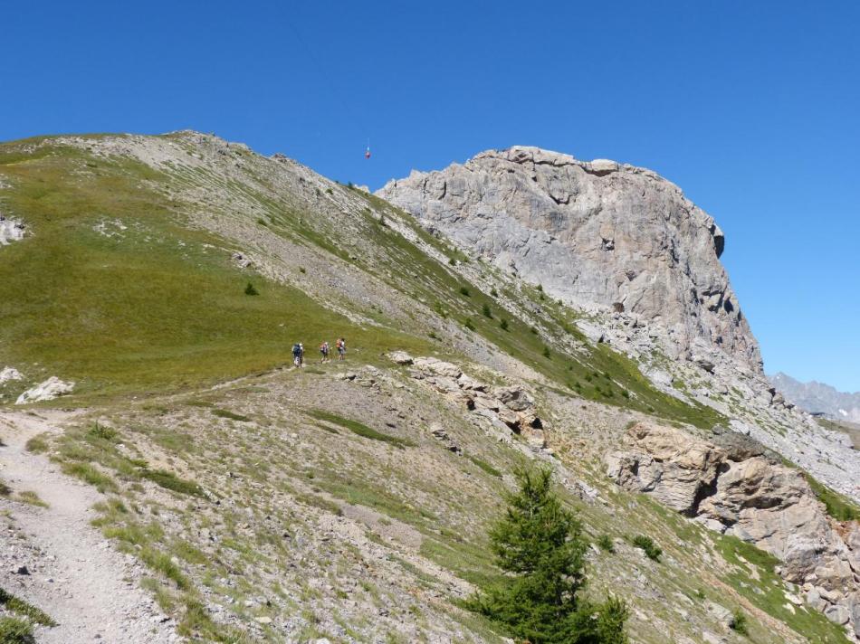 En approche du rocher Blanc depuis le Prorel