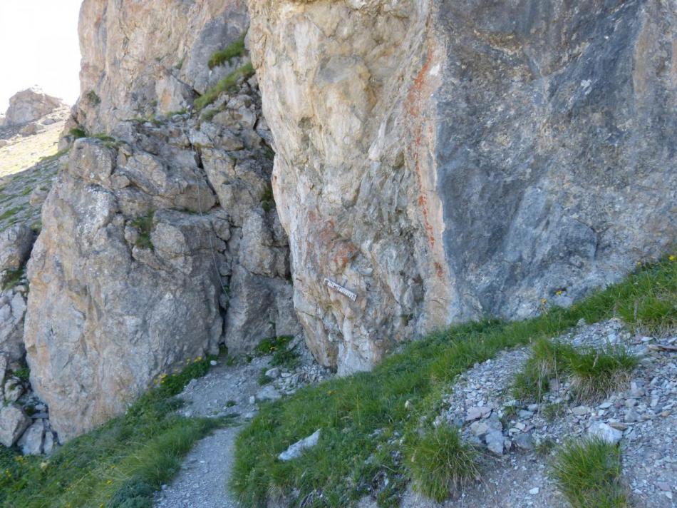 départ de la via facile du rocher blanc