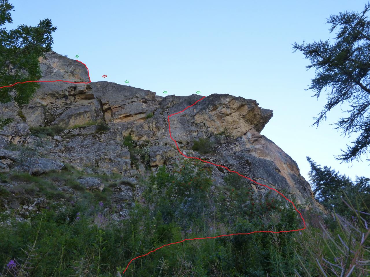 itineraire via du rocher du bez (parcours 1)