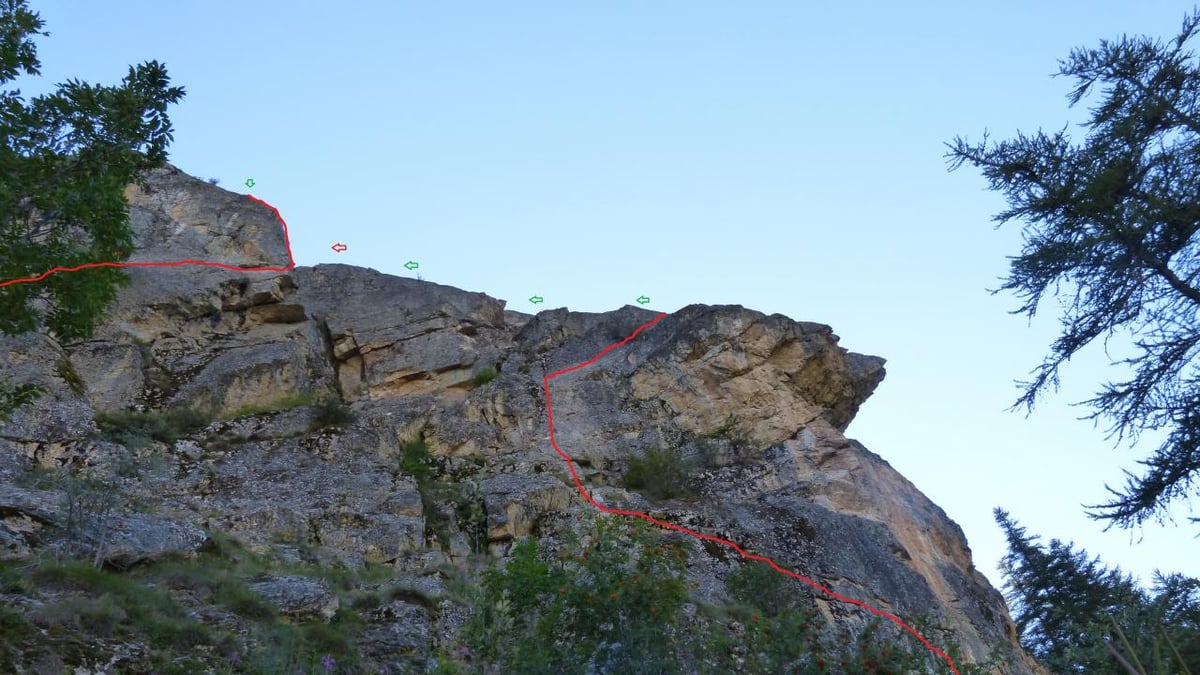 itineraire via du rocher du bez (parcours 1)