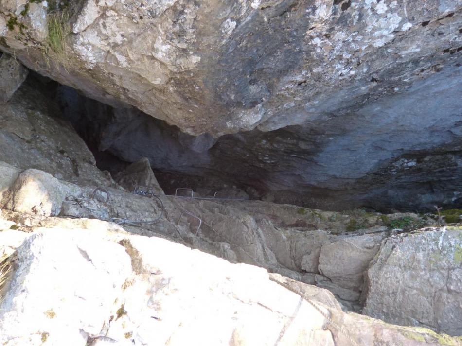 passage dans une seconde faille (rocher du Bez