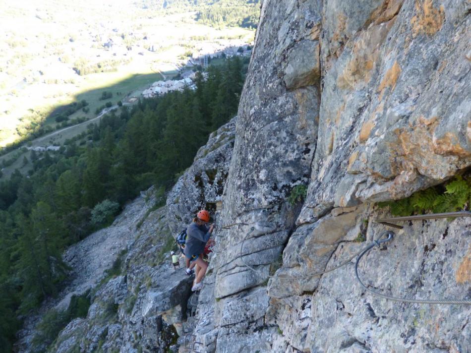 la fin de la descente de la via ferrta du rocher du Bez
