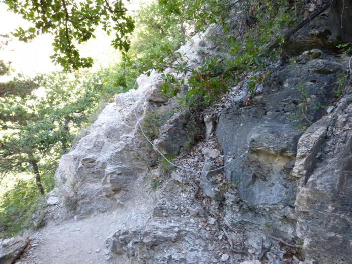 le départ de la via ferrata des Vignaux