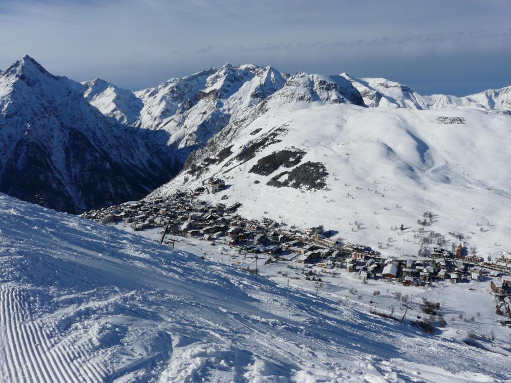 La station des 2 Alpes vue depuis le haut