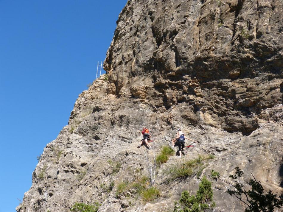 voie du Colombier aux Vigneaux, échelle en vue !