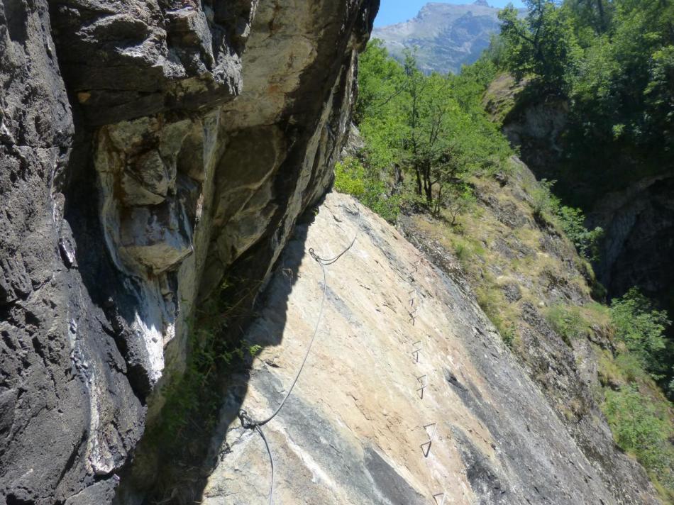 début de la dernière traversée exposée (via de Pelvoux)