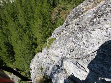 on gagne vite de la hauteur sur l' éperon de la via des bettières