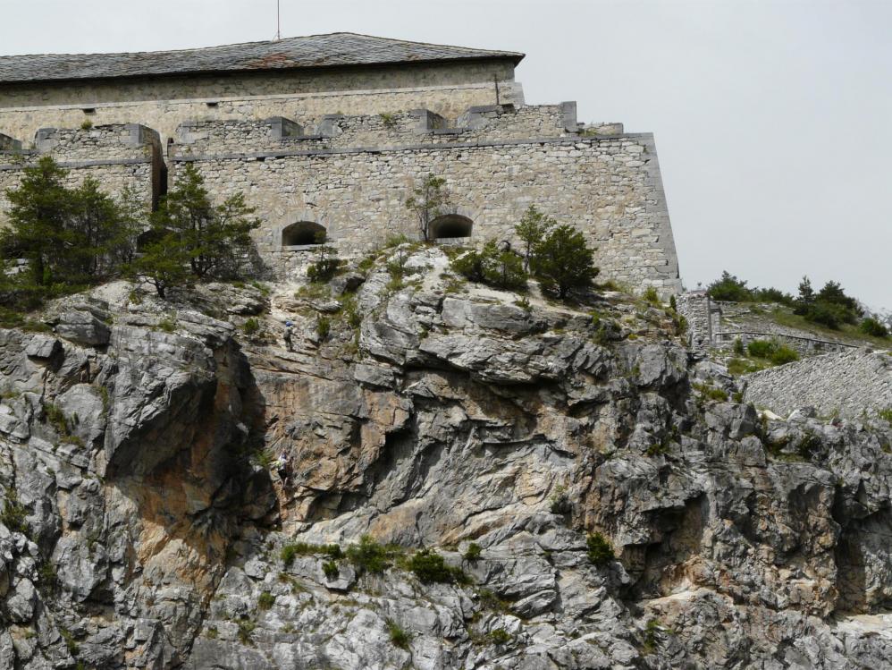 Arrivée de la montée au ciel sous le fort à Aussois