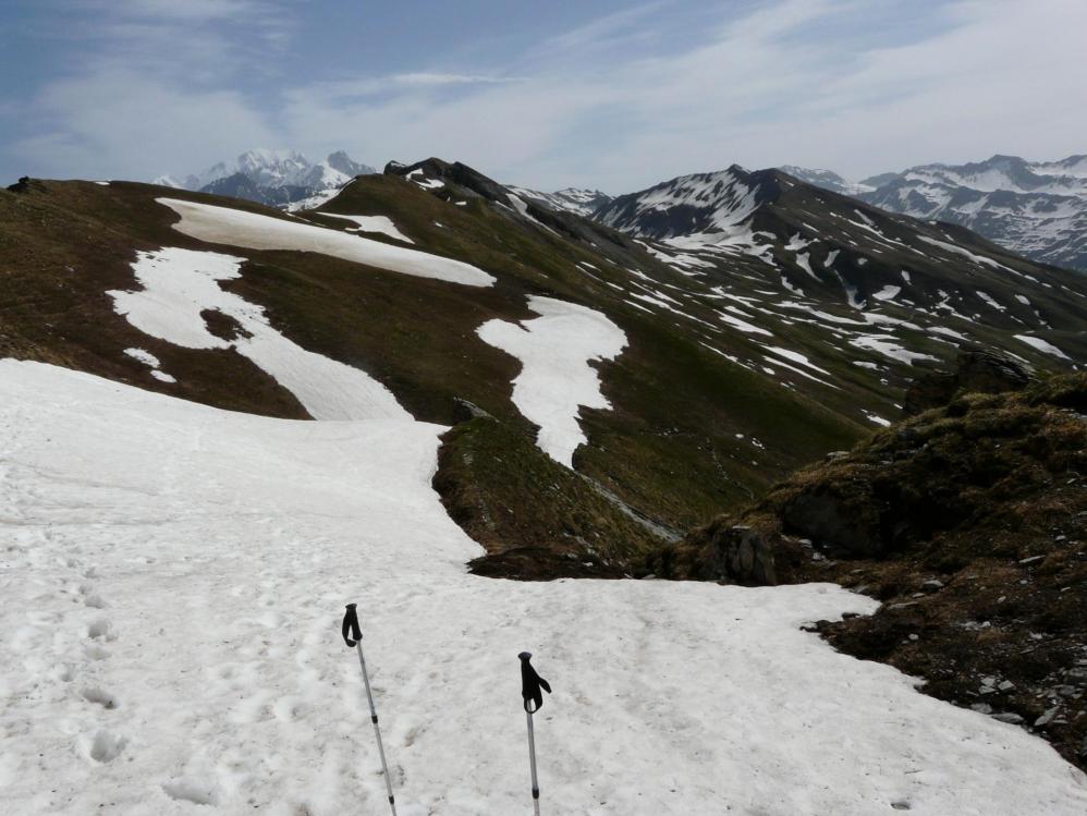 En direction du col du Bohnomme, il y a encore pas mal de neige !