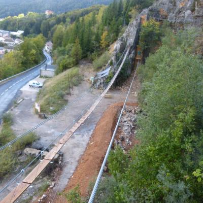 les nouvelles installations de la via ferrata du rocher au Dade à Morez