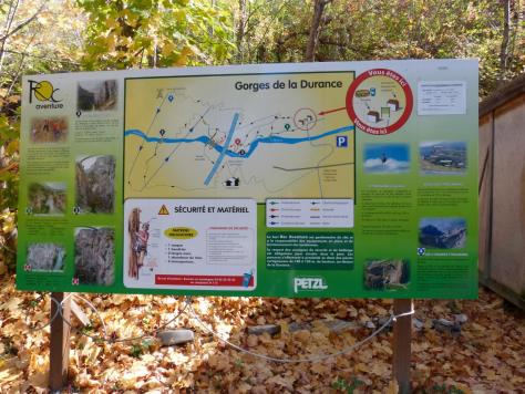 plan de situation via des gorges de la Durance