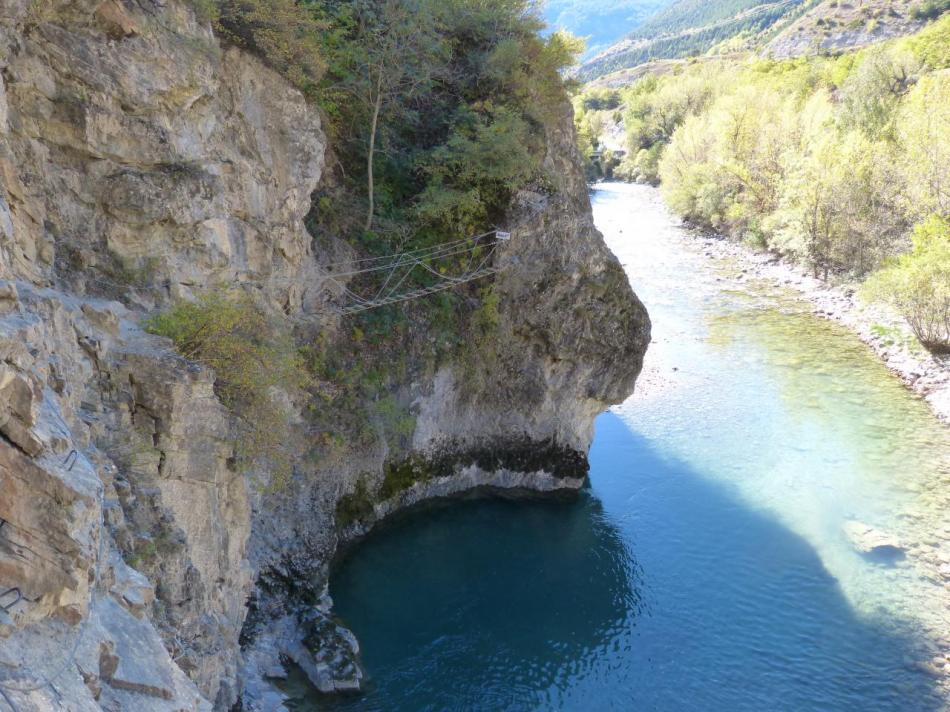 la passerelle à la via verte (gorges de la Durance)