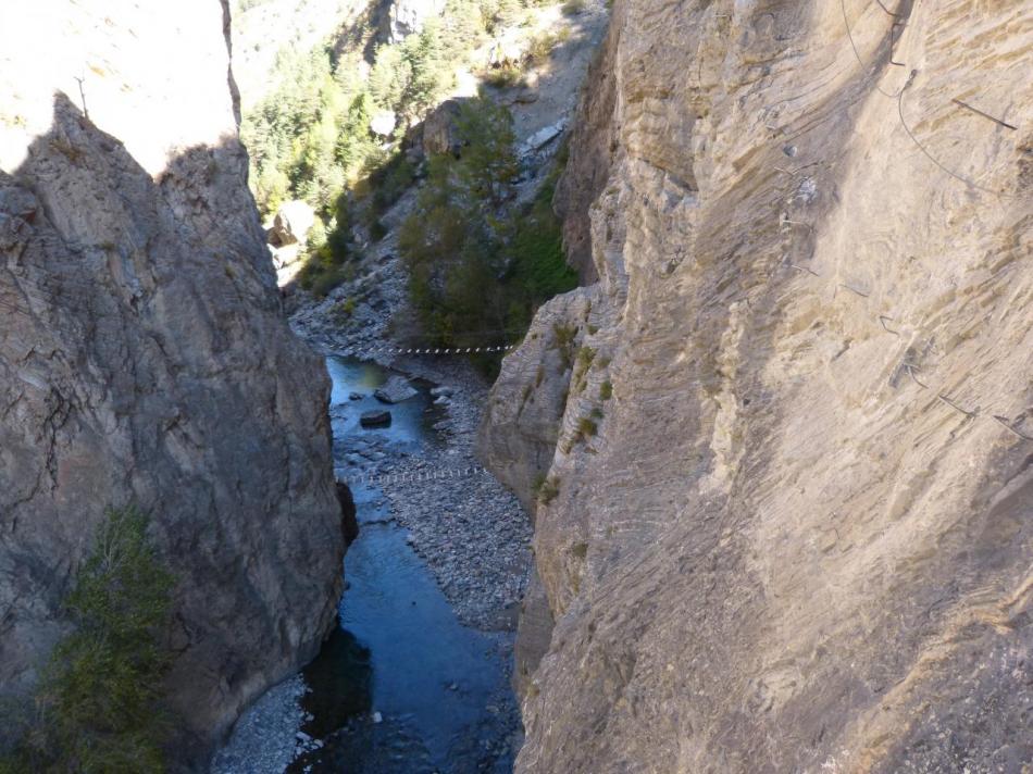 via des gorges de la Durance - les deux premières passerelles 