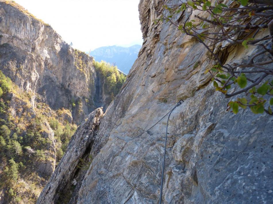 traversée en appuis naturels, via des gorges de la Durance (la noire)