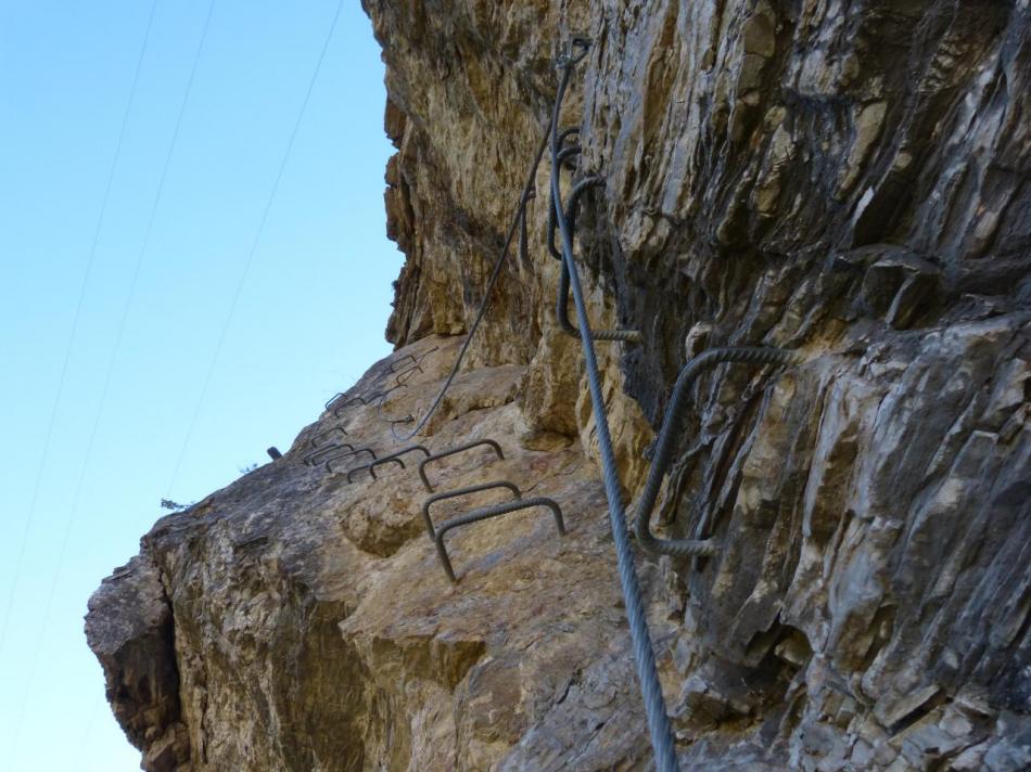 via noire dans les gorges de la Durance, montée finale !