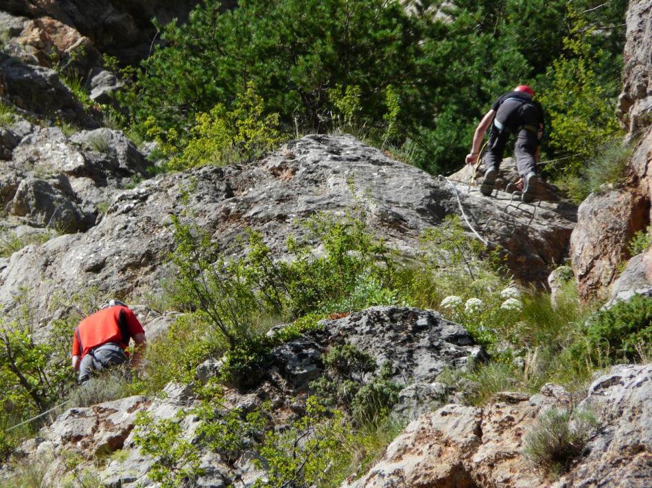 dans le début de la via de Freissinière