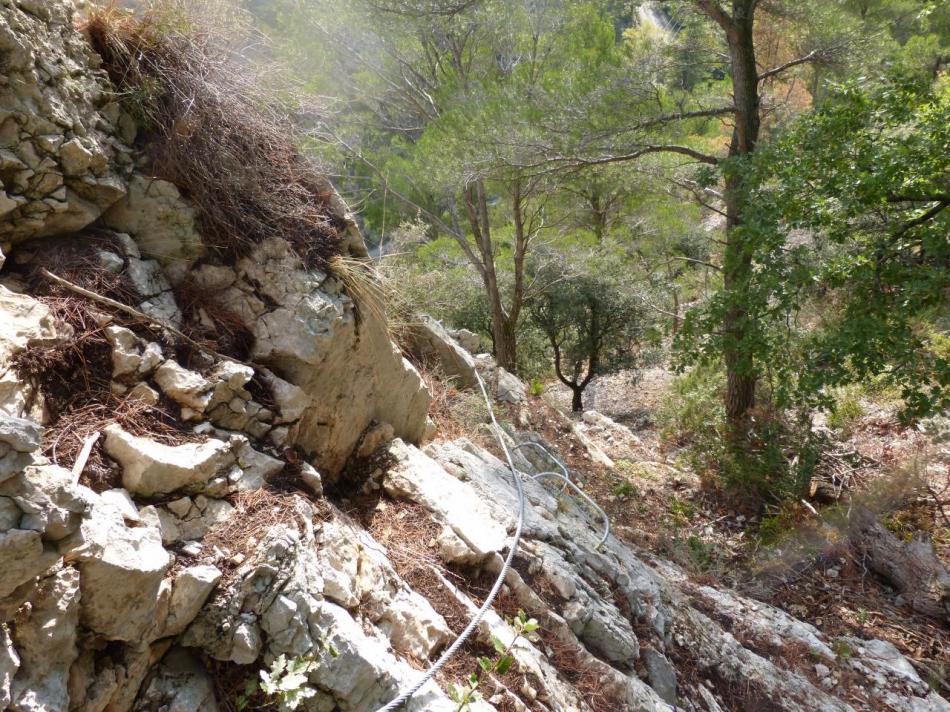 descente câblée de la Pitchoune à Buis les Baronies