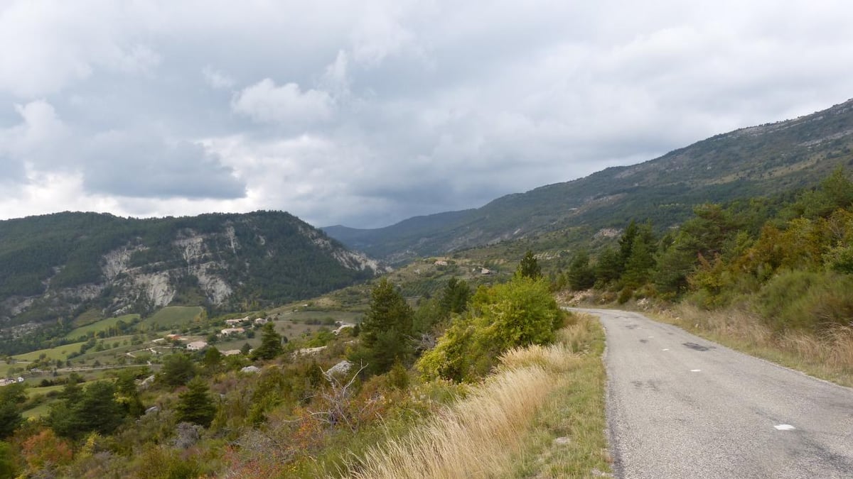 début de la véritable montée du col de Perty