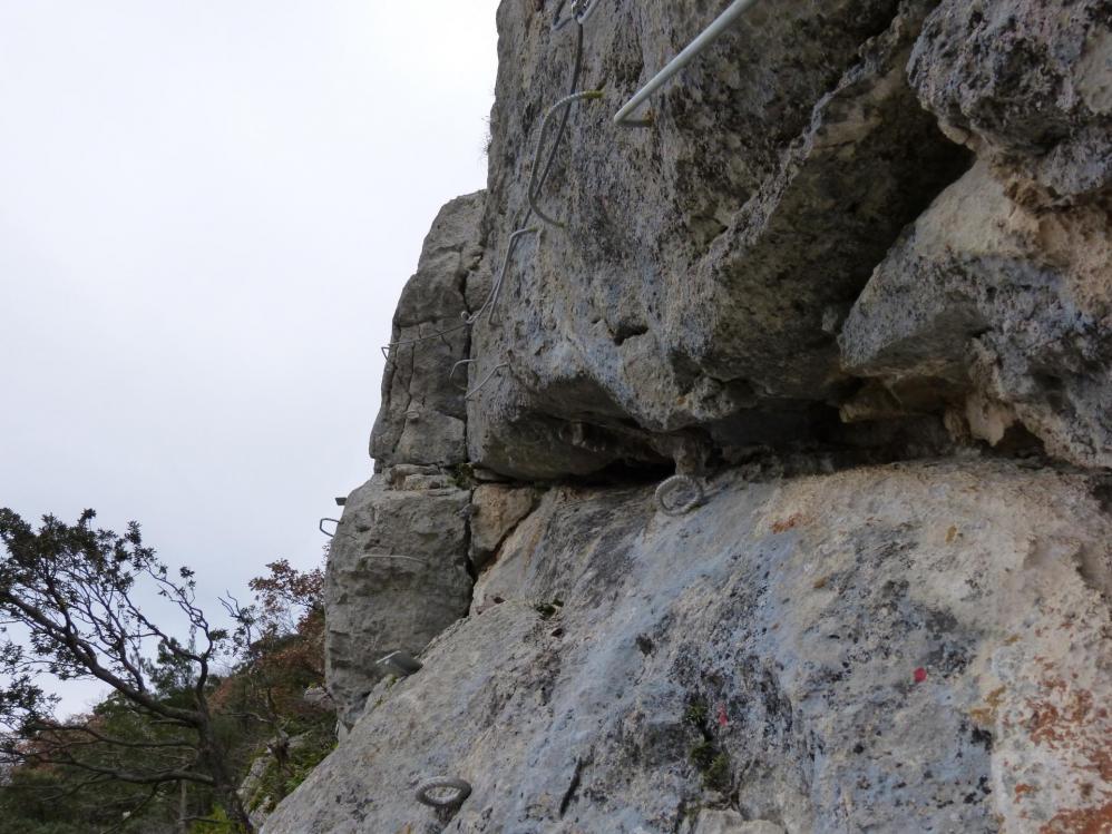 Via en traversée ascendante avec déjà le mixte 