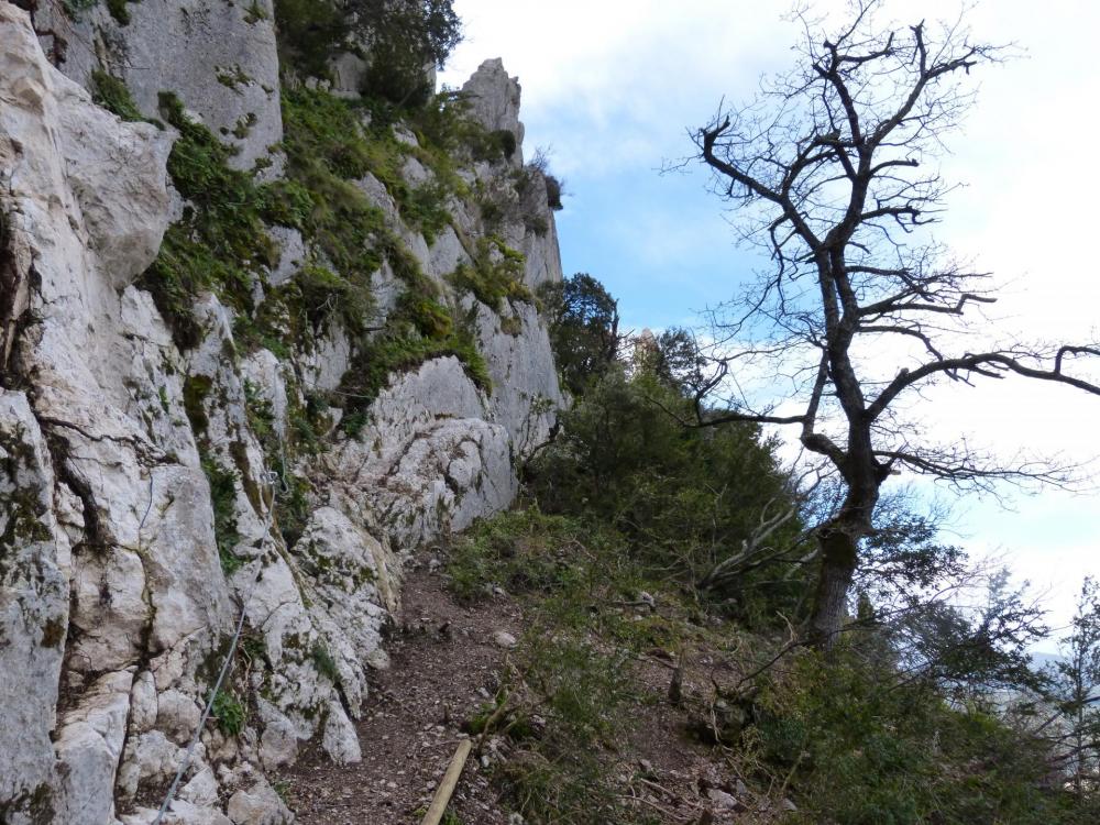 sentier de descente câblé de la 