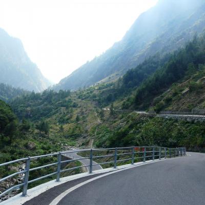 Dans la première partie du col de la Lombarde