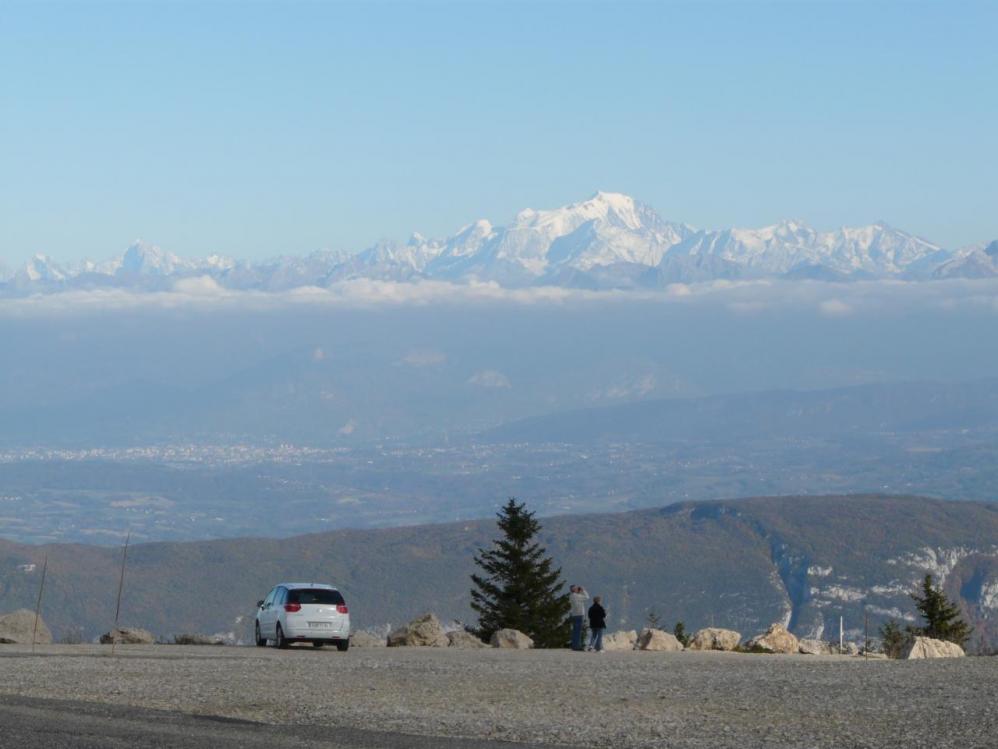 col du Grand Colombier, le massif du Mont Blanc